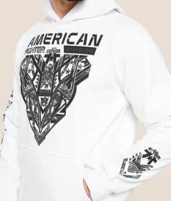 American Fighter Hollins Hooded Sweatshirt White