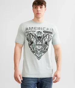 American Fighter Hollins T-Shirt Iceberg Green Zephyr Blue