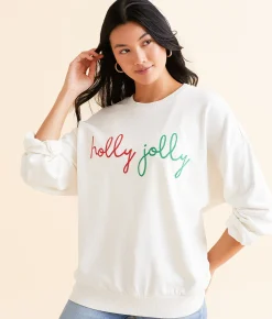 Z Supply Holly Jolly Pullover Sea Salt Sale