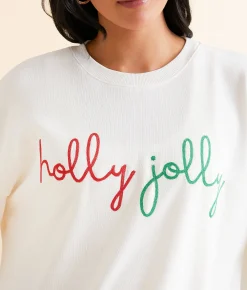 Z Supply Holly Jolly Pullover Sea Salt Sale