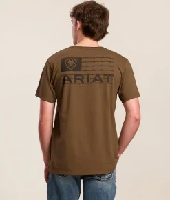 Tops | Ariat Hombre Freedom T-Shirt Teak