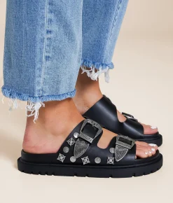 Shoes | Mia Honora Western Sandal Black