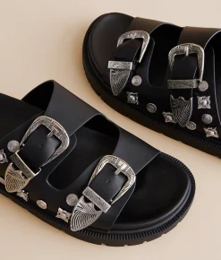 Shoes | Mia Honora Western Sandal Black