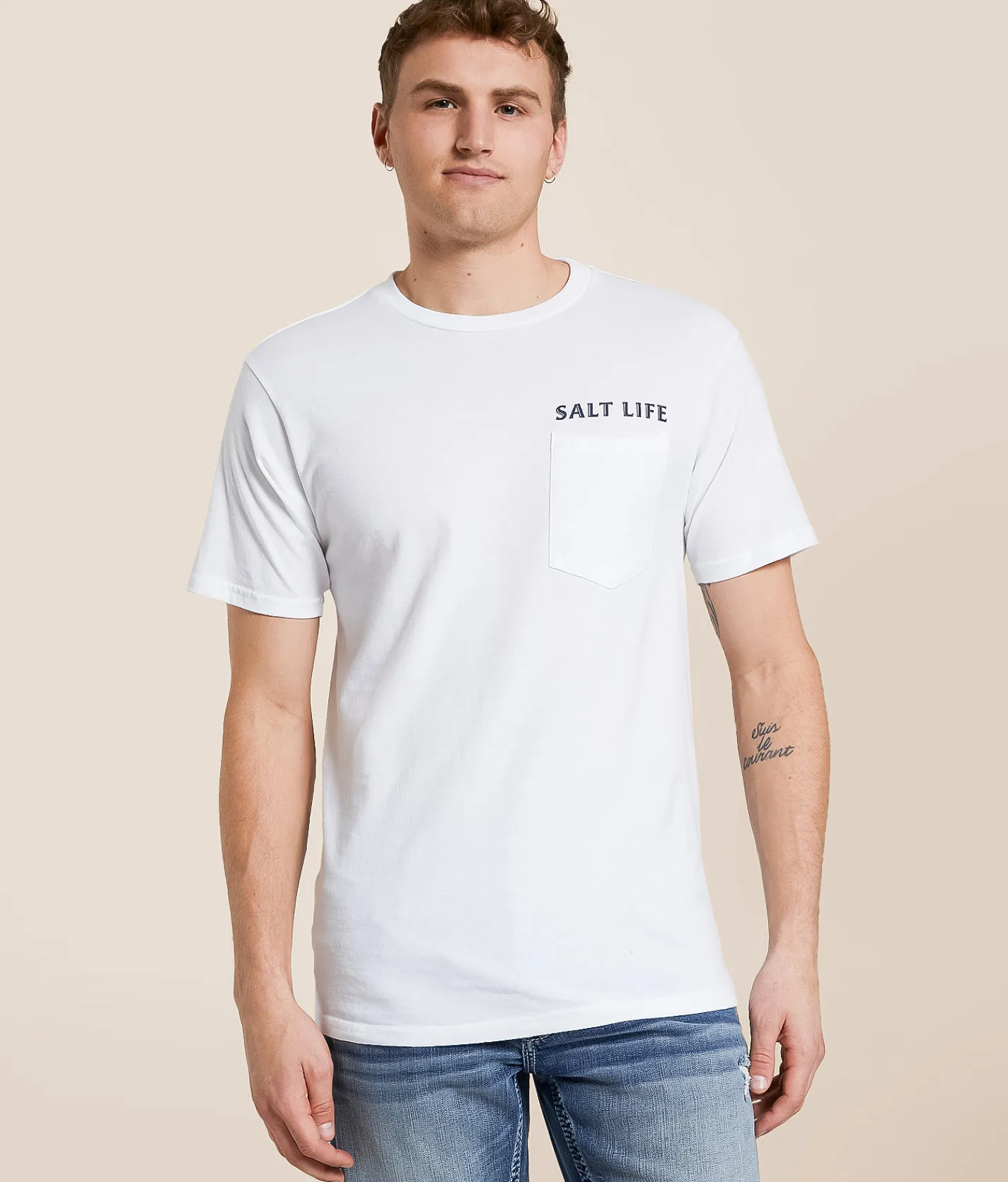 Tops|Graphic T-Shirts | Salt Life Honor Bones T-Shirt White