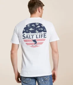 Tops|Graphic T-Shirts | Salt Life Honor Bones T-Shirt White