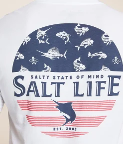 Tops|Graphic T-Shirts | Salt Life Honor Bones T-Shirt White