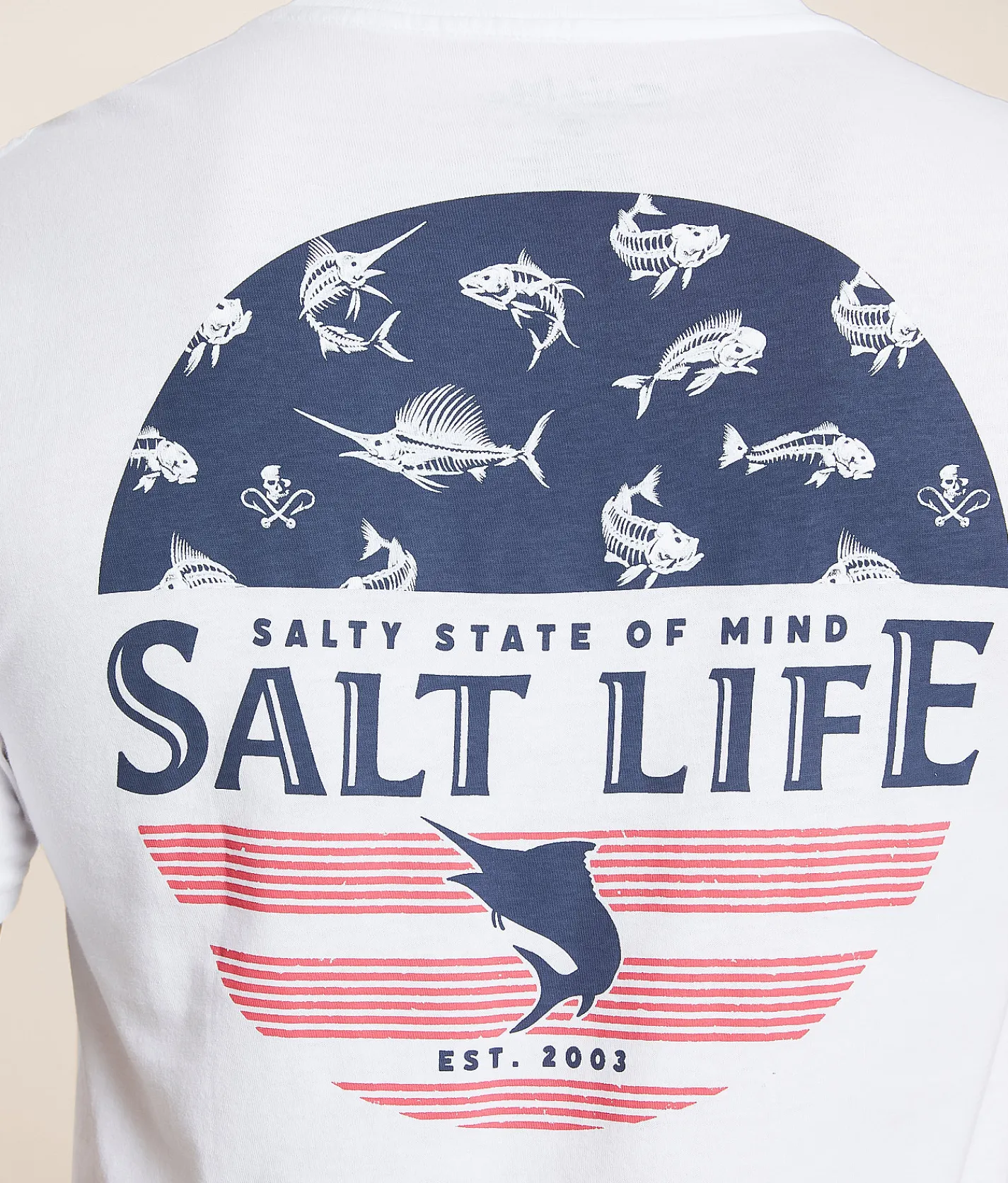 Tops|Graphic T-Shirts | Salt Life Honor Bones T-Shirt White
