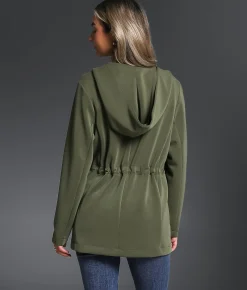 Buckle Black Hooded Blazer Olive Night Best