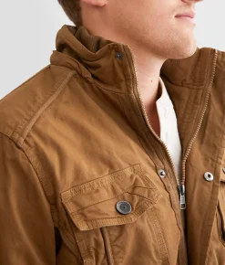 BKE Hooded Canvas Jacket Tobacco Online