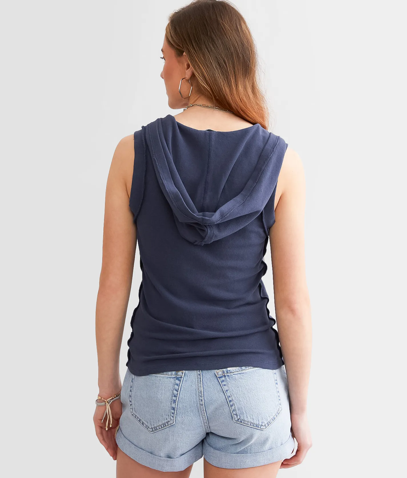 BKE Hooded Tank Top Mood Indigo Online