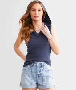 BKE Hooded Tank Top Mood Indigo Online