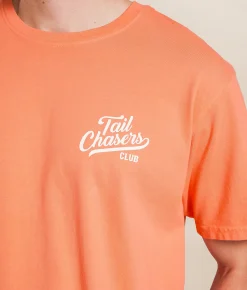 Tail Chasers Club Hooked For Life T-Shirt Fusion Coral Sale