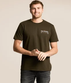 Tops|Graphic T-Shirts | Tail Chasers Club Hooked On Quack T-Shirt Espresso Pigment Dye