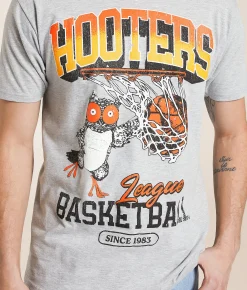 Graphic T-Shirts | Ripple Junction® Hooters Basketball T-Shirt Athletic Heather