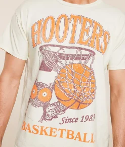 Graphic T-Shirts | Ripple Junction® Hooters Basketball T-Shirt Ivory