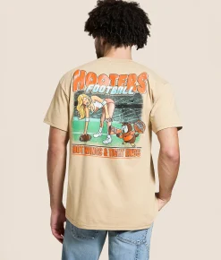 Tops|Graphic T-Shirts | Ripple Junction® Hooters Football T-Shirt Sand