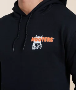 Ripple Junction® Hooters Hooded Sweatshirt Black Hot