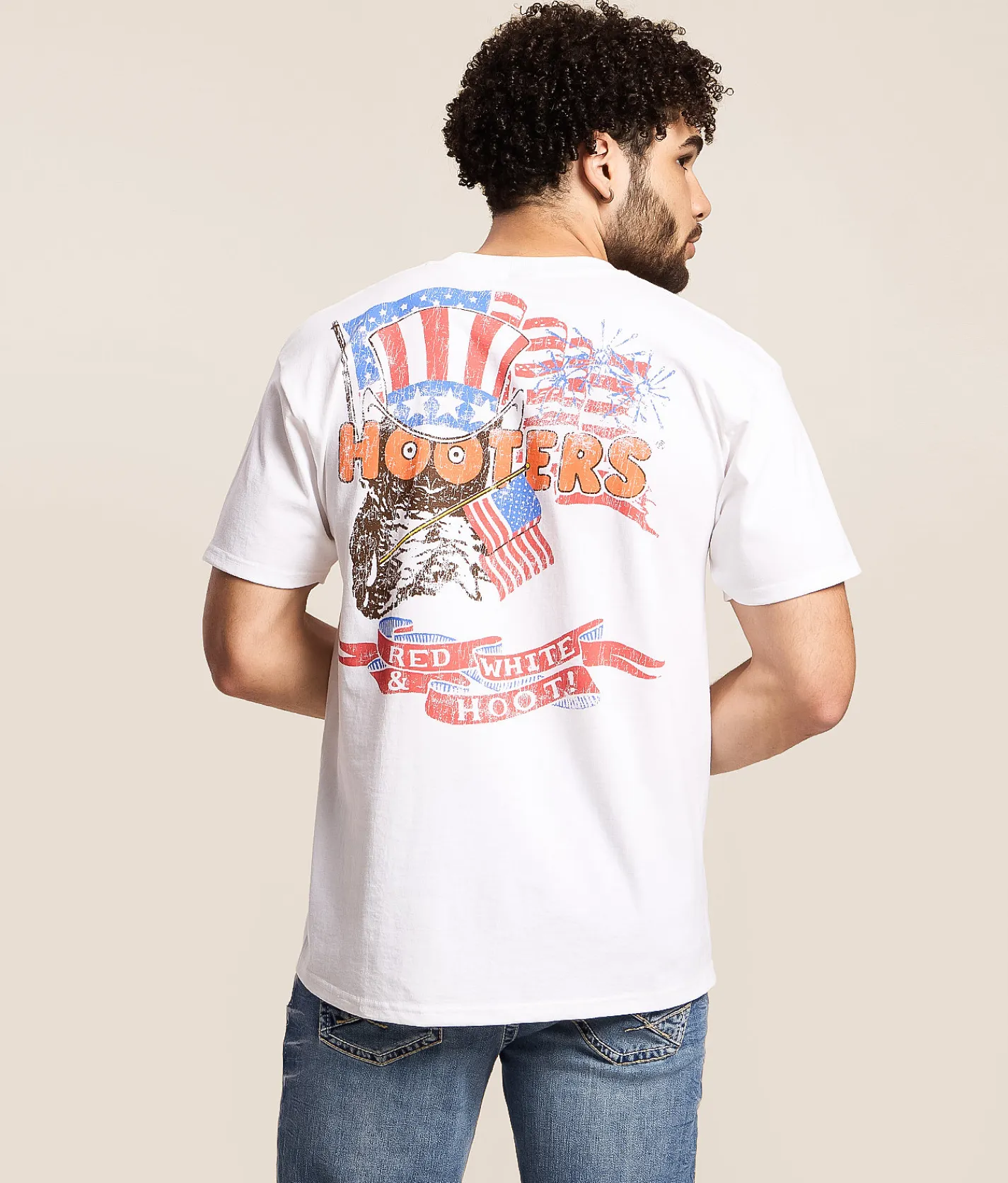 Tops|Graphic T-Shirts | Ripple Junction® Hooters Red & Hooters T-Shirt White