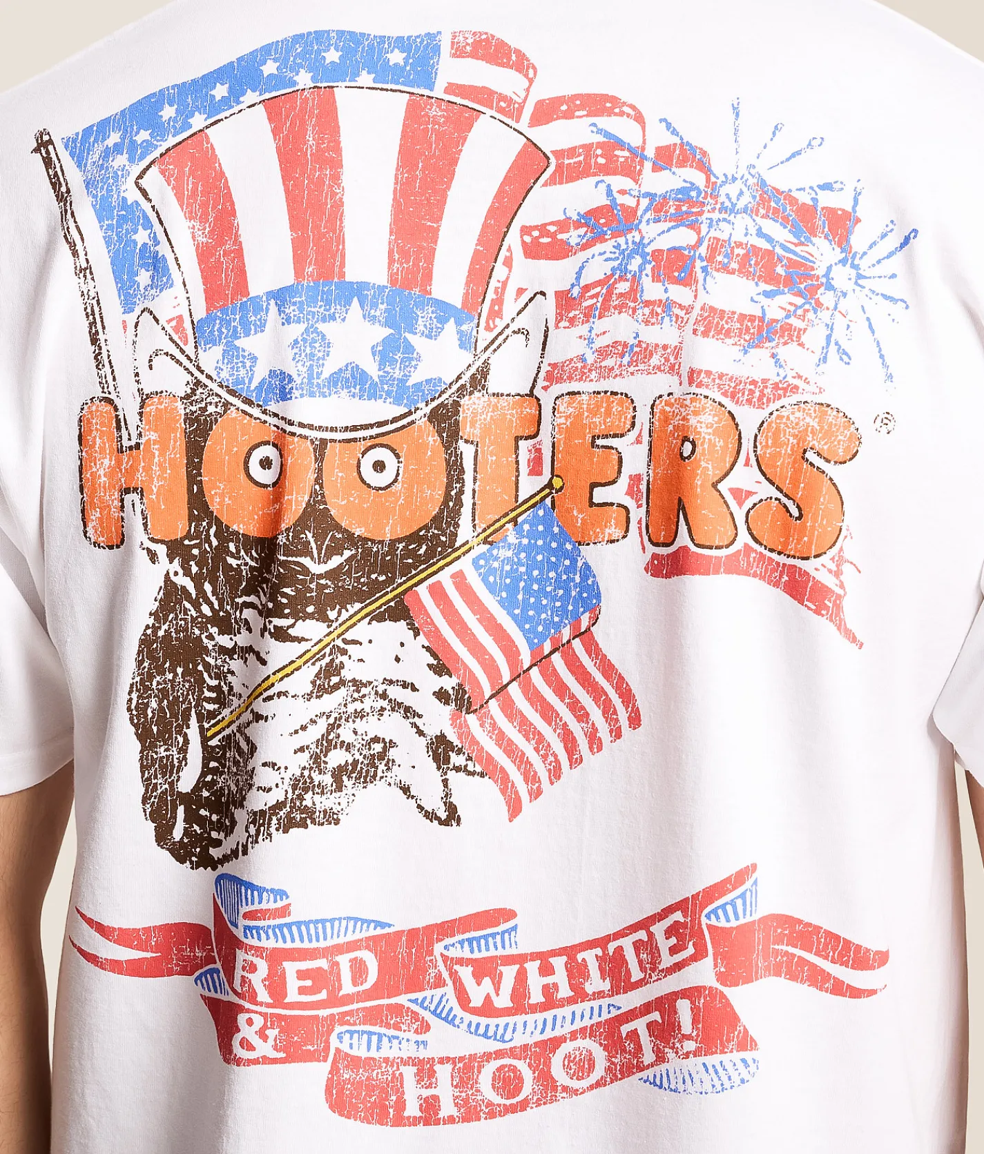 Tops|Graphic T-Shirts | Ripple Junction® Hooters Red & Hooters T-Shirt White