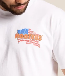 Tops|Graphic T-Shirts | Ripple Junction® Hooters Red & Hooters T-Shirt White