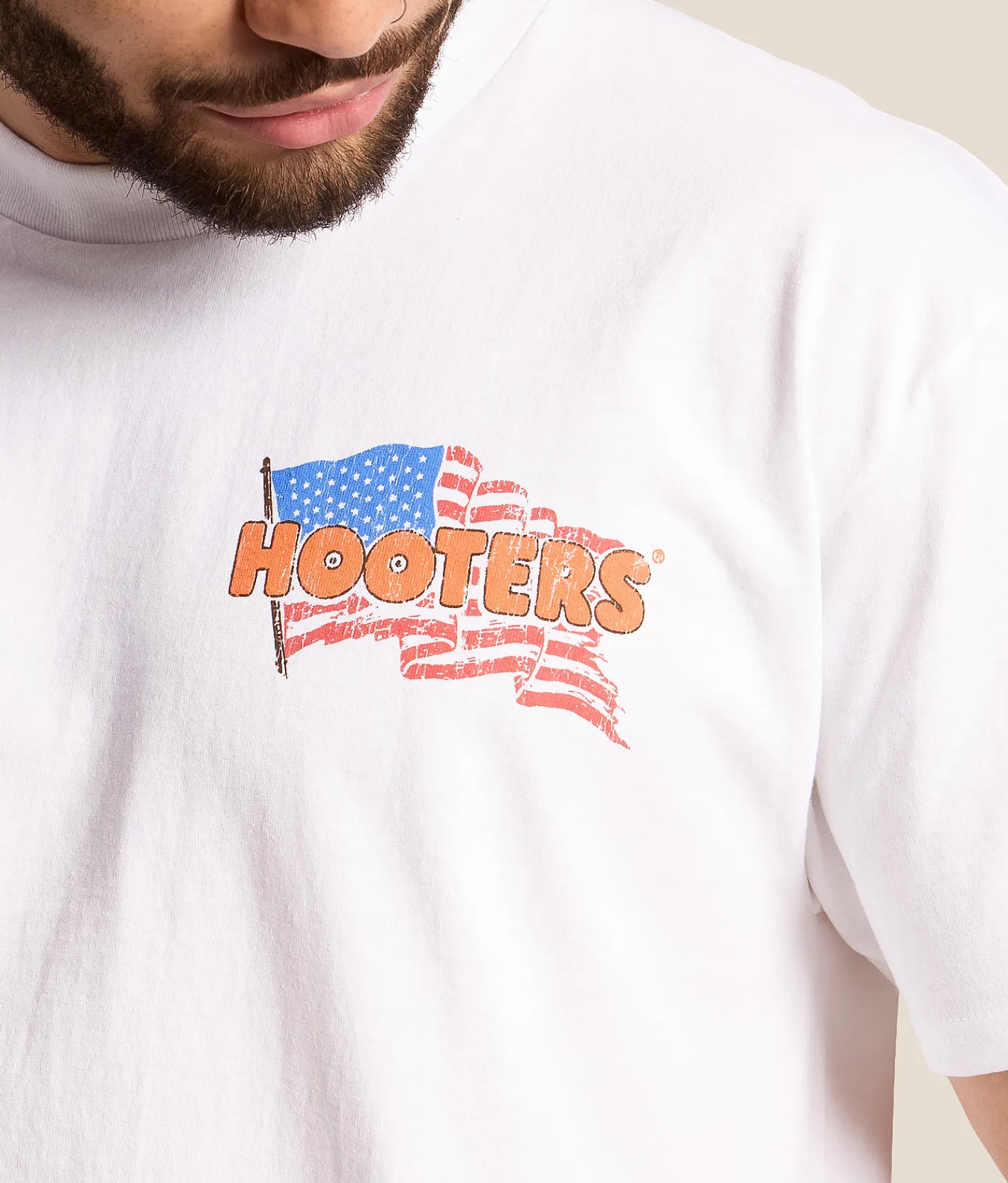 Tops|Graphic T-Shirts | Ripple Junction® Hooters Red & Hooters T-Shirt White