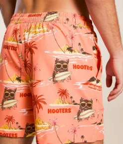 Ripple Junction® Hooters Surf Stretch Swim Trunks Light Pink