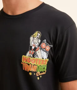 Graphic T-Shirts | Ripple Junction® Hooters Two Hand T-Shirt Black