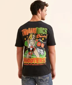 Graphic T-Shirts | Ripple Junction® Hooters Two Hand T-Shirt Black