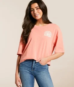 Z Supply Horizon Social T-Shirt Sunset Glow