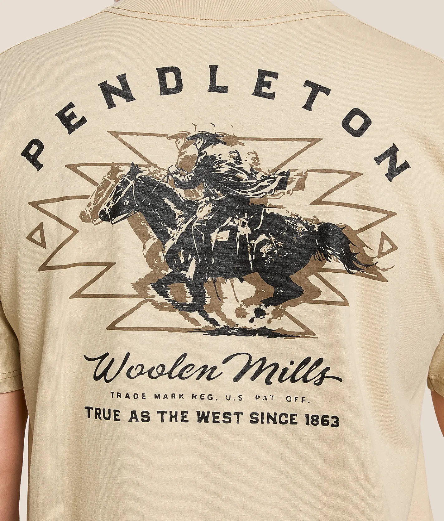 Tops|Graphic T-Shirts | Pendleton Horseback Rider T-Shirt Sand