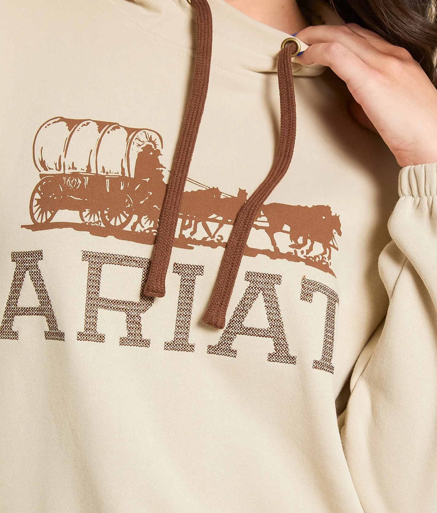 Tops | Ariat Horse Hooded Sweatshirt Oyster Grey