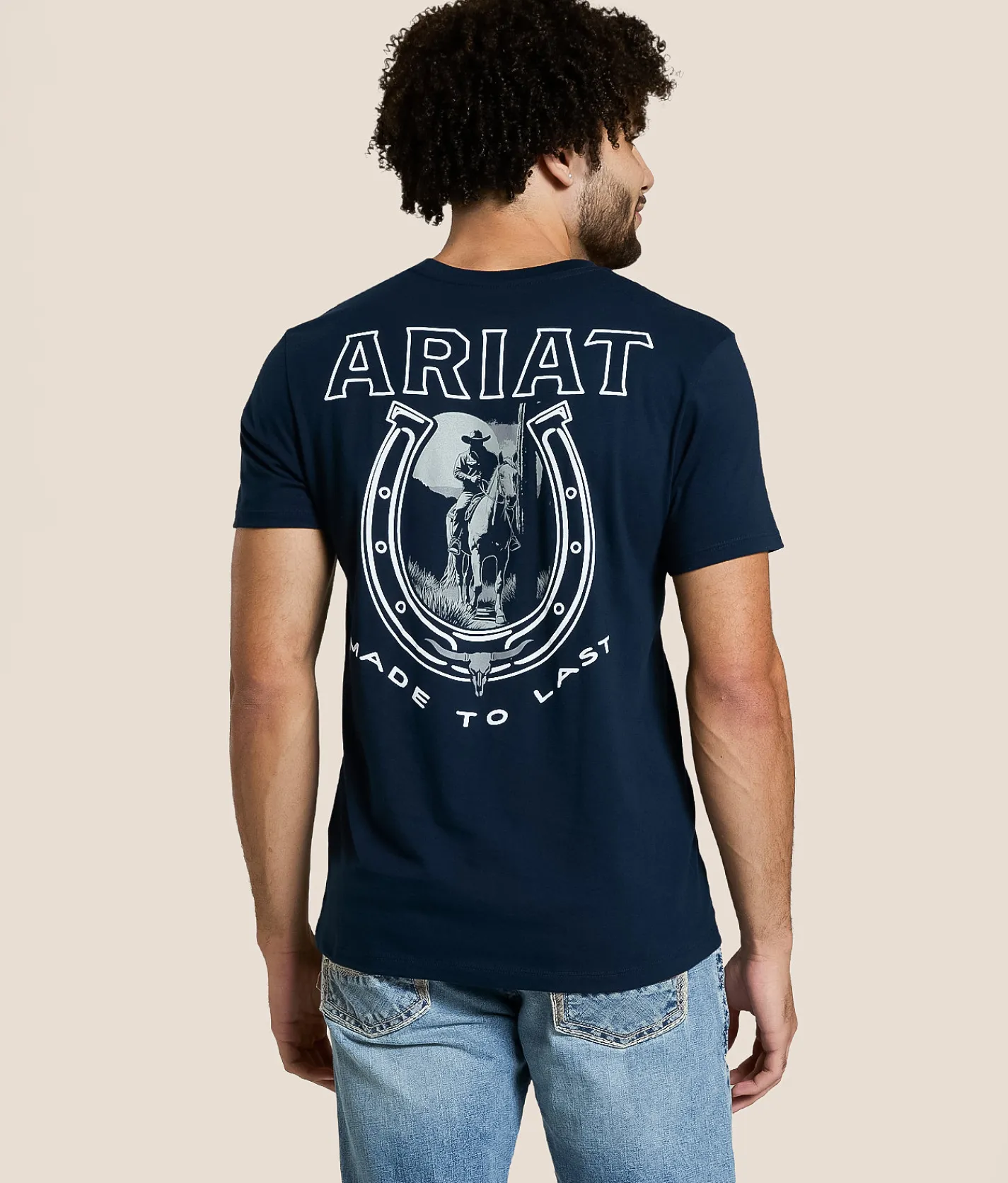 Tops|Graphic T-Shirts | Ariat Horseshoe Bounty T-Shirt New Navy