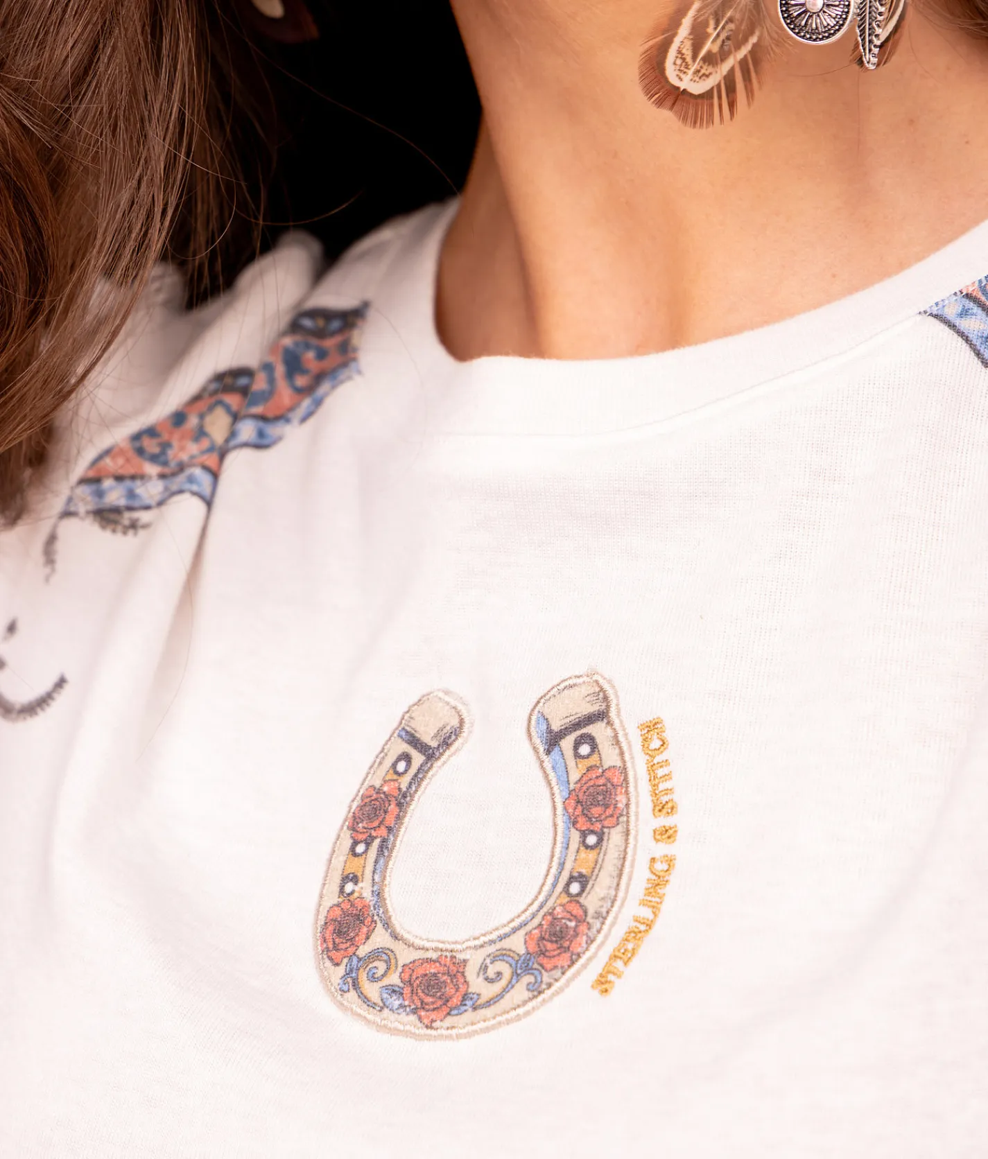 Tops | Sterling & Stitch Horseshoe Hanky T-Shirt White