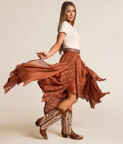 Corral Horseshoe Overlay Leather Western Boot Honey Best