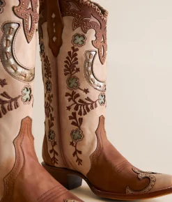 Corral Horseshoe Overlay Leather Western Boot Honey Best
