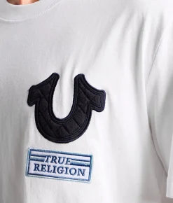 Tops|Graphic T-Shirts | True Religion Horseshoe Repeat T-Shirt Optic White