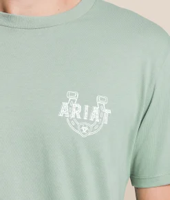 Tops|Graphic T-Shirts | Ariat Horseshoe Stamped T-Shirt Lily Pad