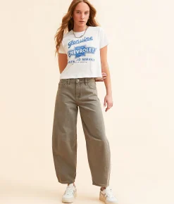 KanCan Signature Horseshoe Stretch Jean Dark Tan Hot