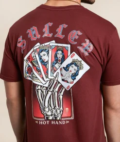 Graphic T-Shirts | Sullen Hot Hand T-Shirt Rosewood