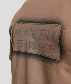 Maven Co-op Hovering Badge T-Shirt Deep Taupe Clearance