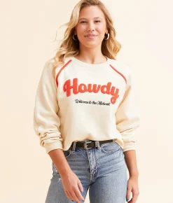 Tops | Modish Rebel Howdy Cropped Pullover Cream