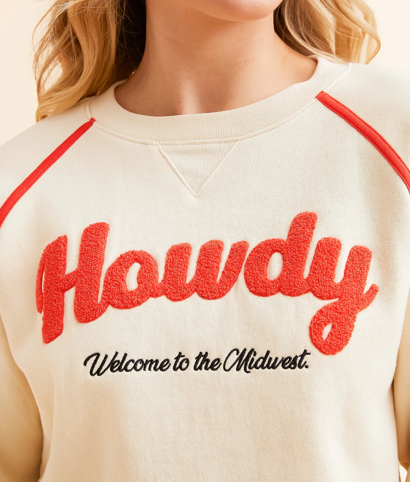 Tops | Modish Rebel Howdy Cropped Pullover Cream