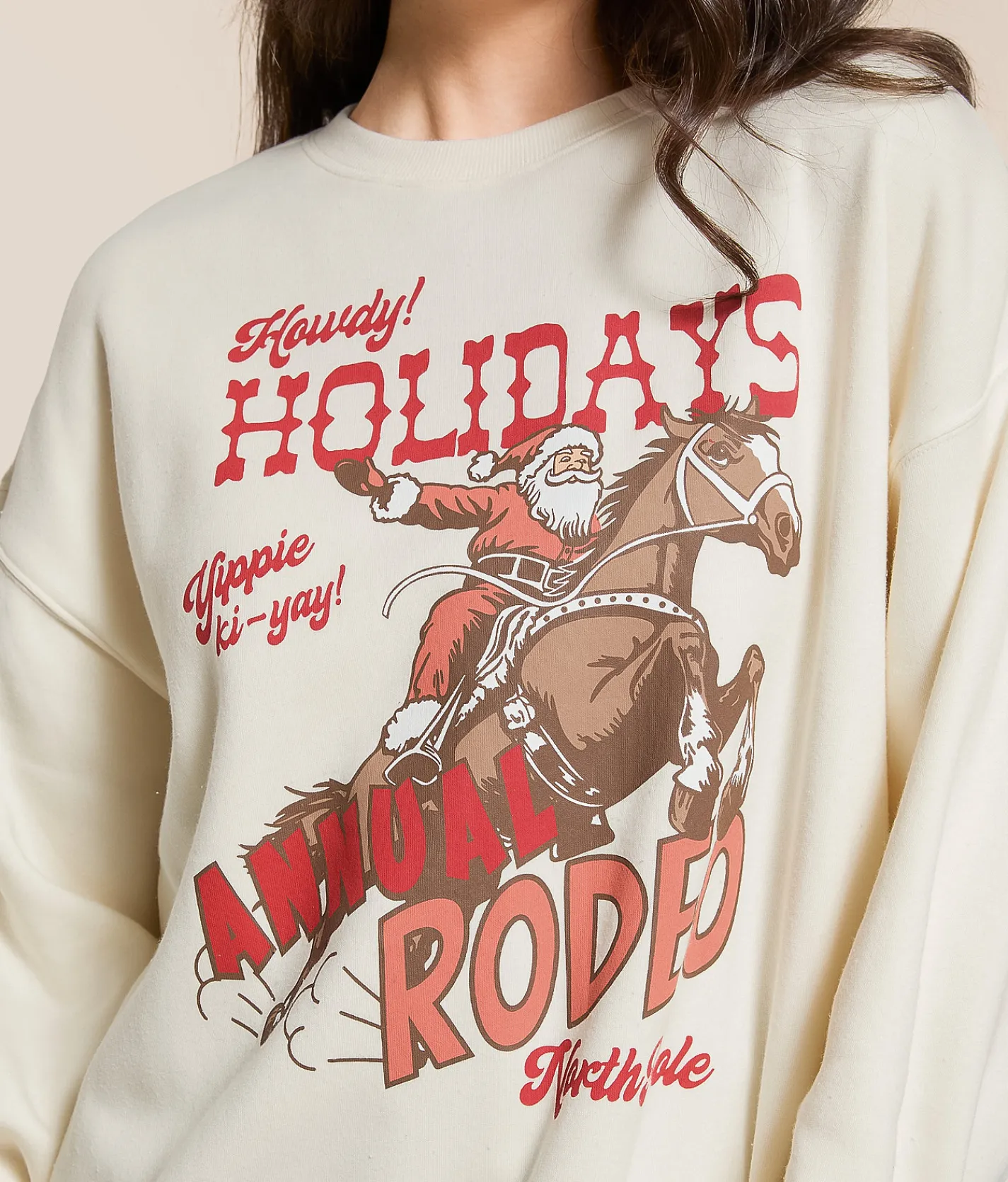 Tops | Modish Rebel Howdy Holidays Pullover Cream