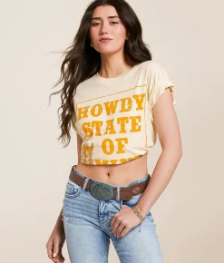 Ariat Howdy State Oversized T-Shirt Vanilla Ice Clearance