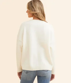 Tops | Pretty Garbage Howdy Sweater Cream