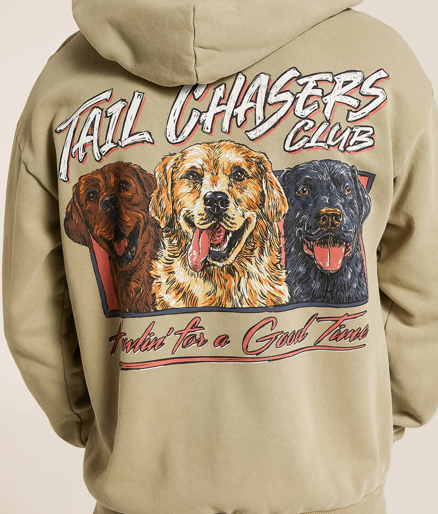 Tail Chasers Club Howlin' Good Time Hooded Sweatshirt Aluminum Sale