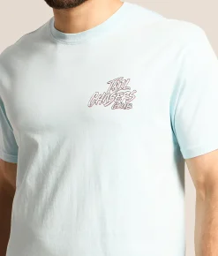 Tail Chasers Club Howlin' Good Time T-Shirt Chambray Pigment Dye Hot