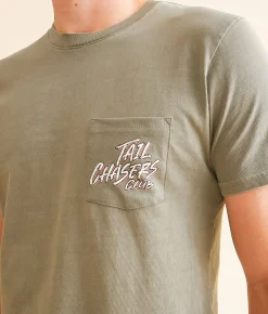 Graphic T-Shirts | Tail Chasers Club Howlin' Good Time T-Shirt Sandstone Pigment Dye