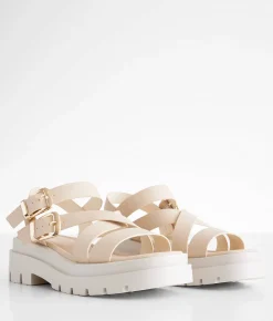 Shoes | Soda Huddles Flatform Sandal Beige Petal