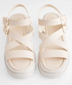 Shoes | Soda Huddles Flatform Sandal Beige Petal